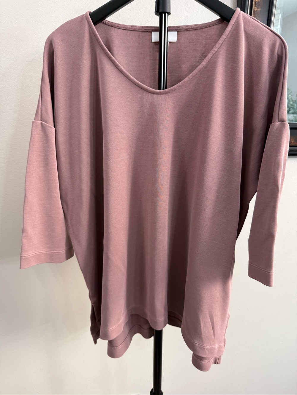 J. Jill Relaxed V-Neck Top in Dusty Rose